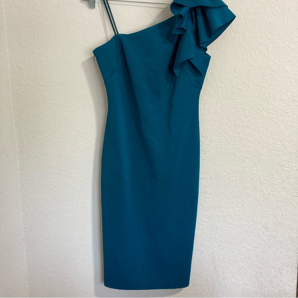 Jessica Howard Women's Teal One Shoulder Dress